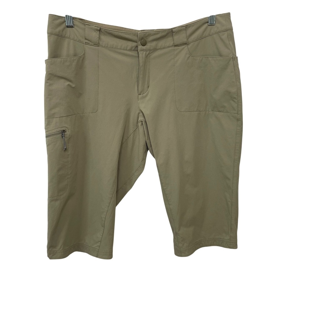 Eastern Mountain Sports Women Khaki Hiking Capri Pants Size 12 Tan Gorpcore Camp